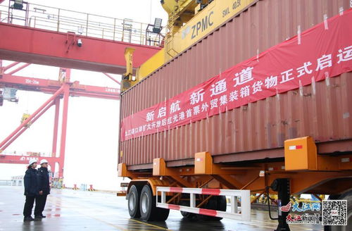 九江港口岸扩大开放后首票外贸集装箱货物启运