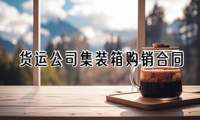 货运公司集装箱购销合同（精选三篇）